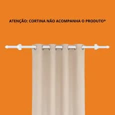 Kit 3 Varão de Cortina Sofisticado e Fácil de Instalar Ideal para Sala Quarto e Ambientes