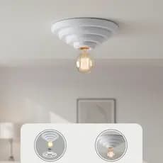 Kit 10 Plafon de Teto Redondo Pirâmide Iluminação Elegante Perfeita para Casa e Escritório