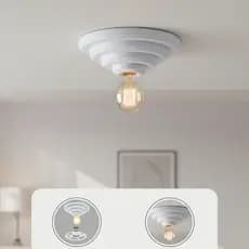 Plafon Redondo Pirâmide Iluminação Moderna Ideal para Sala Quarto Cozinha e Escritório