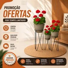 Suportes Para Vaso de Plantas | Decoração de Ambiente | Ferro Aramado Faça seu Próprio Kit