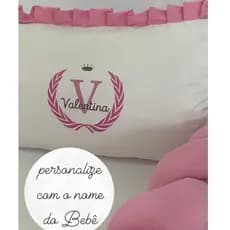 Kit de Berço personalizado 2 peças berço Americano (TRANÇA E CABECEIRA) Coloque o nome do seu Bebê