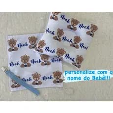KIT PERSONALIZADO Naninha + Travesseiro Anatômico + Prendedor de Chupeta