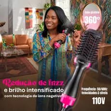Escova Alisadora e Secadora com Tecnologia Turmalina Escova Modeladora e Secadora Cerâmica 110V 110v