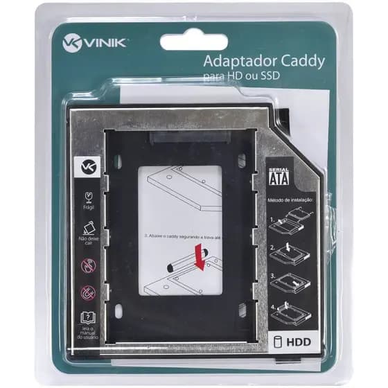 Adaptador Caddy Para HD ou SSD 12.7mm Sata 3 Notebook Vinik AC-127 💻