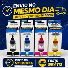 Kit 4 Cores Bulk Ink Tinta Refil Canon Corante Masterprint 100ml MegaTank G3110 G3111 G4110 G6010 G3100 Original NF