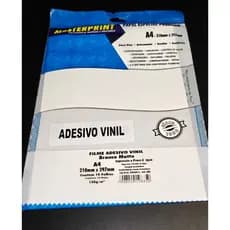 Filme Vinil Adesivo Branco Matte Fosco A4 135g Masterprint 10 Fls À Prova D'água Etiquetas Rótulos Personalizados