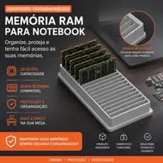 Organizador Profissional Bancada Resistente 20 Slots Memória Notebook RAM SODIMM