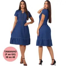 Vestido Feminino Midi Com Elastano Vestido Soltinho Com Manga Casual