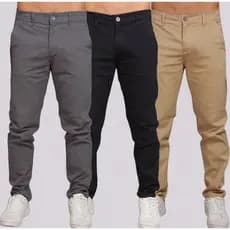 Kit 2 Calças SARJA Slim Social FIT Sport Fino