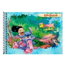 Caderno De Desenho Lilo e Stitch Escolar