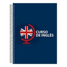 Caderno Capa de Inglês Capa Dura 80 Folhas 1 Matéria