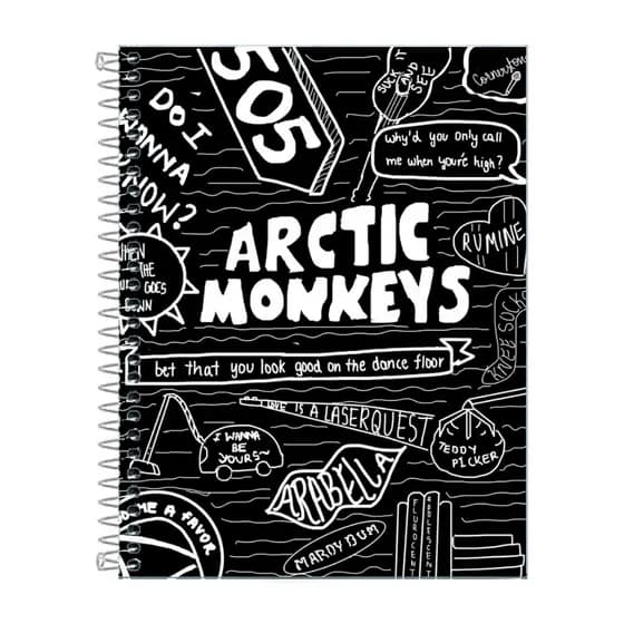 Caderno Arctic Monkeys 1 , 10  ou 20 matérias