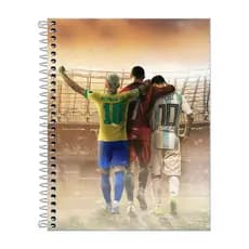 Caderno Futebol Capa Dura 1, 10 ou 20 matérias