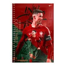 Caderno Cristiano Ronaldo 1 Matéria 80 Folhas