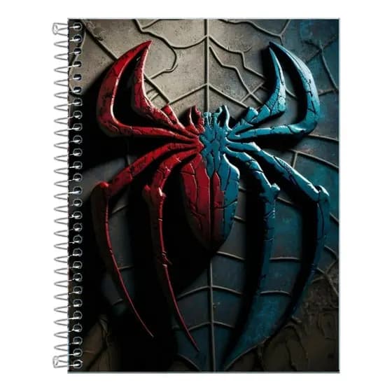 Caderno Capa dura Homem Aranha 1, 10  ou 20 Matérias