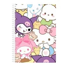 Caderno Hello Kitty - Kuromi, My melody, Sanrio - 1 matéria, 10 matérias ou 20 matérias