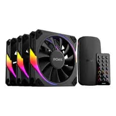 Kit Cooler Fan Pcyes Para Gabinete Sangue Frio Black Vulcan 120Mm