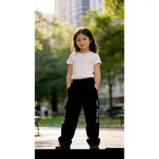 Calça Cargo Tactel moda Skate Infantil Juvenil confortavel 4 bolsos