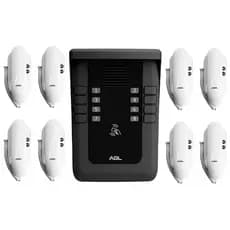 Kit Porteiro Eletrônico Coletivo 8 Pontos S500 + 8 Interfone AGL