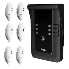 Kit Porteiro Eletrônico Coletivo 6 Pontos S500 + 6 Interfone AGL