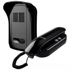 Kit Interfone Porteiro Eletrônico Residencial AGL P10x Wifi Bivolt - Preto