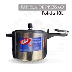PANELA DE PRESSÃO POLIDA 10 LITROS / GARANTIA DE 3 MESES / APROVADA PELO INMETRO