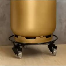 SUPORTE -BOTIJÃO DE GÁS E VASO EM FERRO REFORÇADO COM RODAS 360 GRAUS + ENVIO SEGURO E IMEDIATO