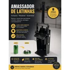 AMASSADOR-PRENSADOR DE LATINHAS COM REGULAGEM PARA LATINHA E LATÃO DE FERRO DE ALTA RESISTENCIA