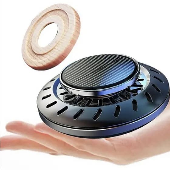 Cheirinho Para Carro Difusor Solar Automático – Aromatizador Rotativo Que Purifica E Perfuma O Ar