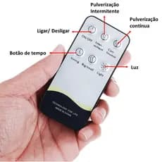 Controle Remoto Para Umidificador e Difusor com Temporizador, Modo Contínuo e Luz Colorida