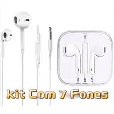 Fone de Ouvido com Fio P2 3.5mm Som Nítido e Microfone Para Notebook, Smartphone e Dispositivos Apple