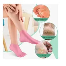 Meias De Silicone Para Hidratação Dos Pés Rachados Com Gel Hidratante Spa Uso Diário No Banho Ou No Sofá