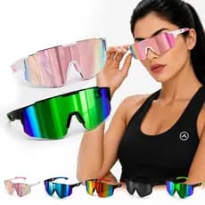 Kit 2 Óculos de Sol Esportivo Varias Cores UV400 Bike Corrida Praia
