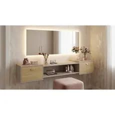 Penteadeira Camarim Closet Margot Saad Joy MakeUp Maquiagem Suspensa Gaveta Organizador Nicho, Divisória, Puxador Concha
