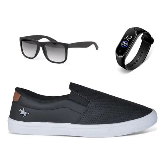 Sapatenis Masculino Energy 3275  Óculos E Relógio De Brinde