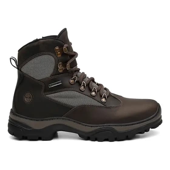 Bota Adventure Masculina Couro Legitimo Coturno + Carteira FH Vestuários