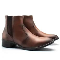 Bota Cano Curto Feminino Sola Macia Calce Fácil Elástico Laterais Costura Reforçada Estilosa