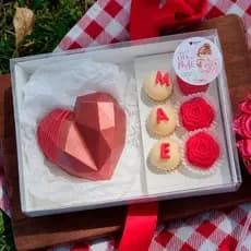 KIT 5~20 CAIXAS BENTO CAKE + 6 DOCES B6B - 21x15x09cm - MINI BOLO - BENTO CAKE - DOCINHOS