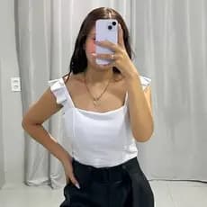 Blusinha Modelo Cropeed Canelado Corfortável Feminino