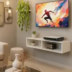 Rack Suspenso 80cm em MDF – Suporte para PlayStation, Xbox, Receptor e Eletrônicos