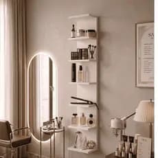 Torre de Prateleiras MDF 7 Nichos Organizador Vertical Decorativo de Parede multiuso