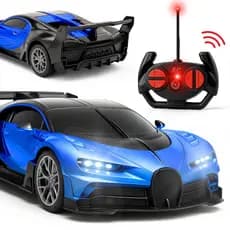 Carrinho De Controle Remoto Farol Luz Led Brinquedo Menino Modelo Esportivo de Carro Infantil