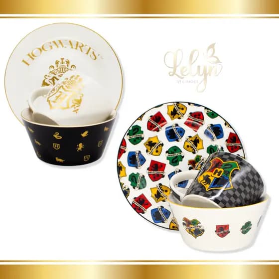 Kit Alimentação Hogwarts - Harry Potter Prato, Bowl e Caneca