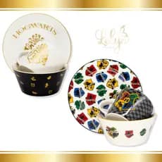 Kit Alimentação Hogwarts - Harry Potter Prato, Bowl e Caneca
