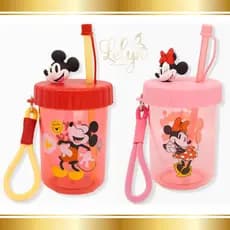 Copo Minnie Mouse e Mickey Mouse com Canudo Flip 500ml Disney