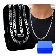 Corrente Colar Masculina Grumet 5mm Prata 925 Escamado 3x1 Premium 70cm Italian Original