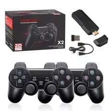 Console Game Stick 4 Life 3D - Preto + 2 Controles Wireless 30000 Jogos