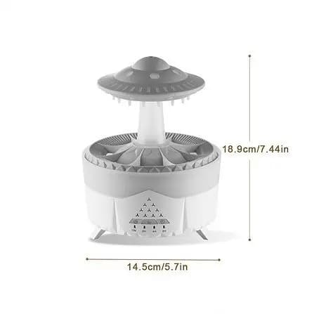 Umidificador De Nave com Gotas de Chuva Alienígena Difusor Led 7 cores