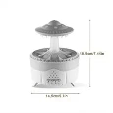Umidificador De Nave com Gotas de Chuva Alienígena Difusor Led 7 cores