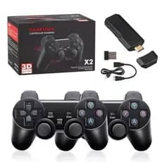 Vídeo Game Stick 30Mil Jogos Console Retrô Antigo Sem Fio 64GB 2 Controles Portátil  Q8